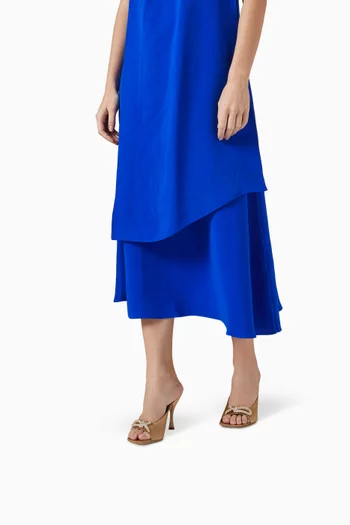Amy X5 Crystal-embellished Mules in Satin