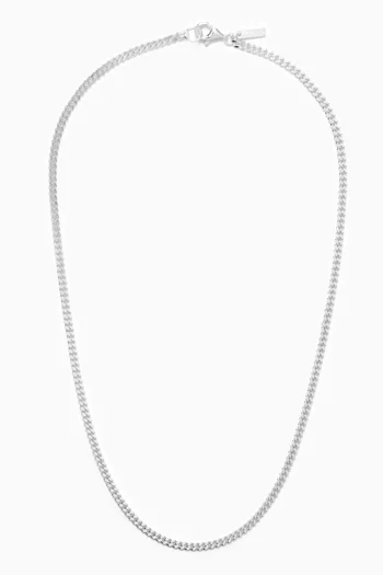 Mini Cuban Link Necklace in Sterling Silver