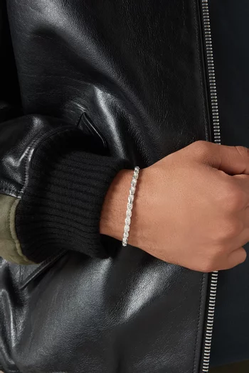 Rope Chain Bracelet in Sterling Silver