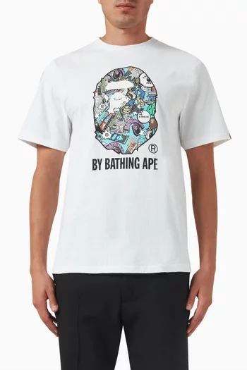 Comic Art Pattern T-shirt in Cotton