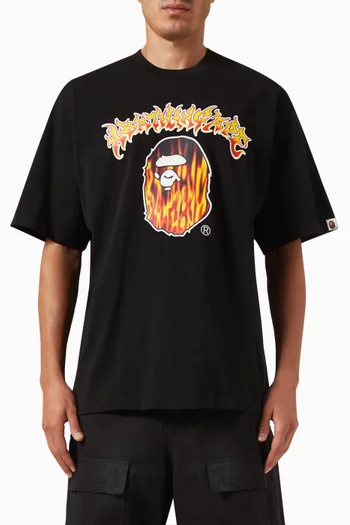 Mad Flame Ape Head T-shirt in Cotton-jersey