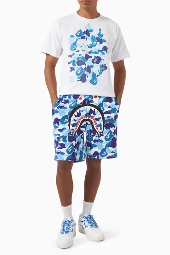 ABC Camo Shark Sweat Shorts in Cotton