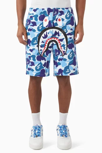 ABC Camo Shark Sweat Shorts in Cotton