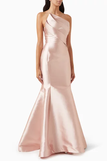 Strapless Mermaid Gown in Stretch Taffeta