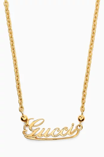 Gucci Script Pendant Necklace