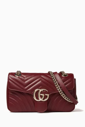Small GG Marmont Chevron-quilted Shoulder Bag in Leather