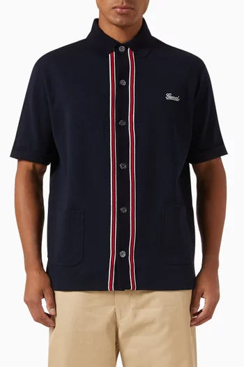 Polo Shirt in Compact Cotton-jersey