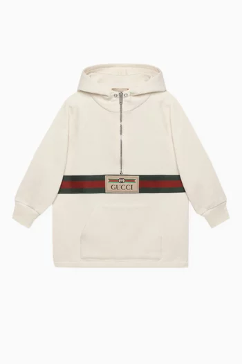 Label Hoodie Jacket in Cotton