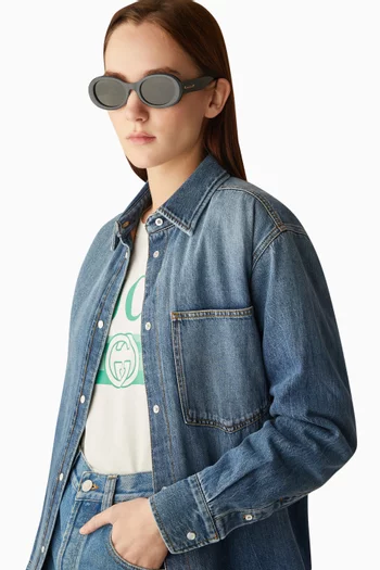 Oval Sunglasses in Recycled Acetate