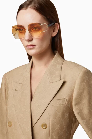 Square Sunglasses in Metal