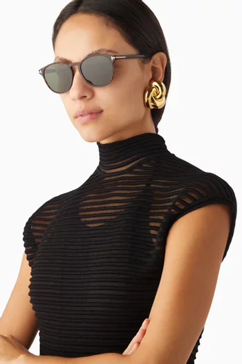 Round Sunglasses in Acetate
