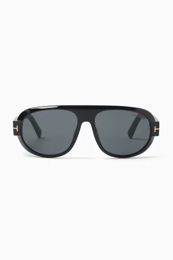 Blake Oversized D-frame Sunglasses in Acetate