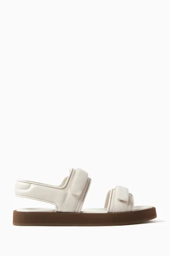 Velcro Slingback Sandals in Leather