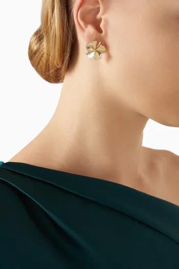 Small Alektra Floral Earrings in 18kt Gold