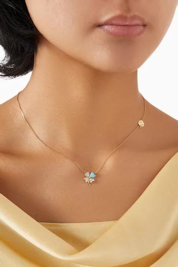 So Precious Clover Diamond Necklace in 18kt Gold