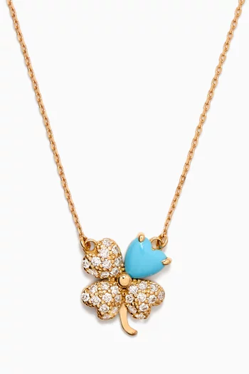 So Precious Clover Diamond Necklace in 18kt Gold