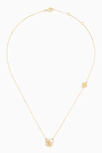 So Precious Clover Diamond Necklace in 18kt Gold