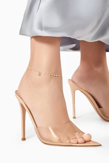 Clover Dots Anklet in 18kt Gold
