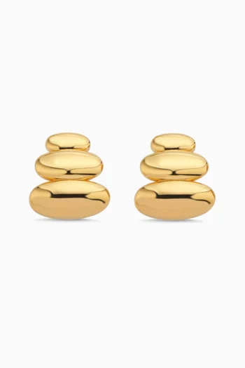 Stud Earrings in 24kt Gold-plated Sterling Silver