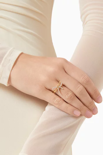 Bow Ring in 24kt Gold-plated Sterling Silver