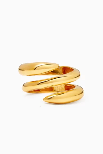 Spiral Ring in 24kt Gold-plated Sterling Silver