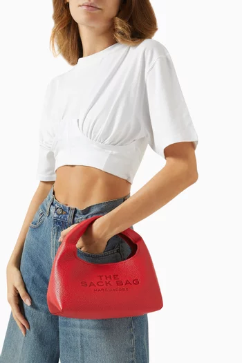 The Mini Sack Top-handle Bag in Leather