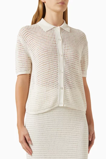 Collared Shirt in Mesh