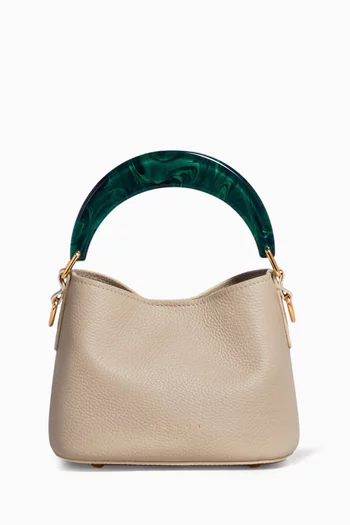 Mini Venice Bucket Bag in Leather