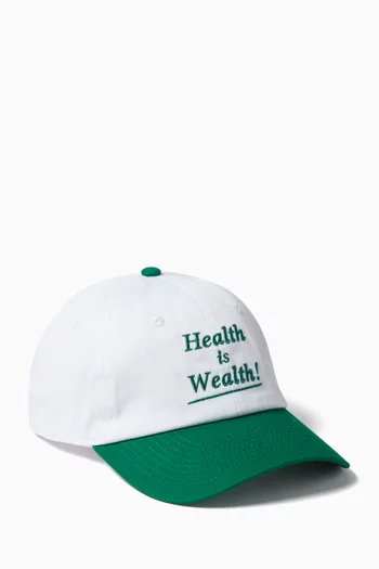 Health is Wealth Cap in Cotton-twill