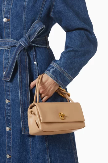 The Mini Dual Top-handle Bag in Leather