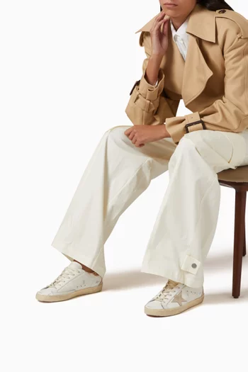 سنيكرز سوبر ستار أسفل الكاحل جلد