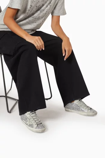 Super-Star Sneakers in Glitter & Suede