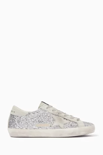 Super-Star Sneakers in Glitter & Suede
