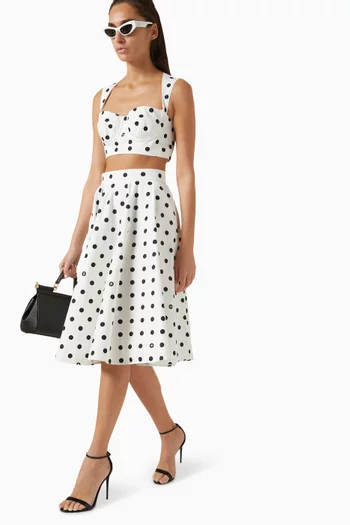 Polka-Dot Corset Top in Cotton