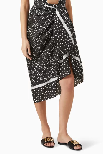 Polka Dot-print Sarong in Cotton