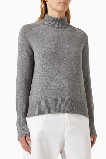 Polo Neck Sweater in Lambs Wool