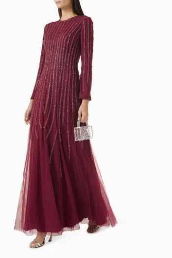 Crystal-embellished Gown in Tulle
