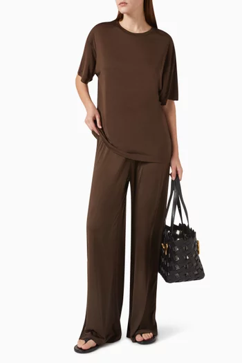 Wide-leg Pants in Silk-jersey