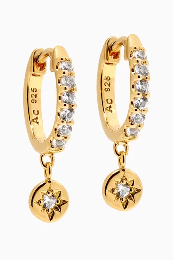 Polaris Sapphire Drop Earrings in 18kt Gold Vermeil