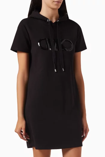 Empire Logo Mini Hoodie Dress in Cotton-terry