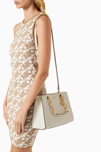 Medium Cynthia Tote Bag in Calf Leather