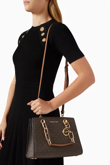 Cynthia Tote Bag in Logo Canvas