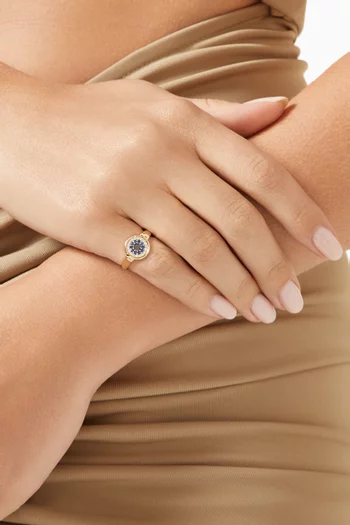 Evil Eye Signet Ring in 18kt Gold