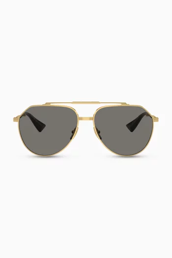 Aviator Sunglasses in Metal