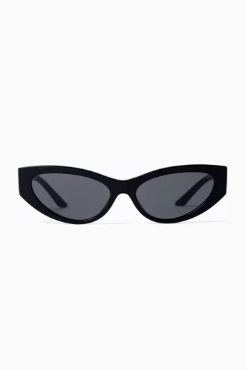 نظارة شمسية بشعار ميدوسا وتصميم عين القطة أسيتات