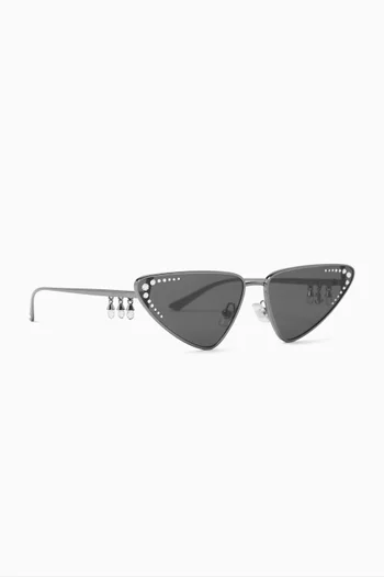 Cat-eye Sunglasses in Metal