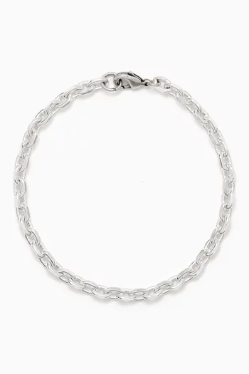 Shank Bracelet in Silver-plated Metal