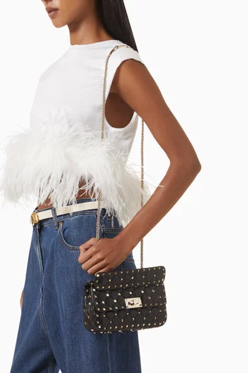 Valentino Garavani Small Rockstud Spike Chain Bag in Nappa