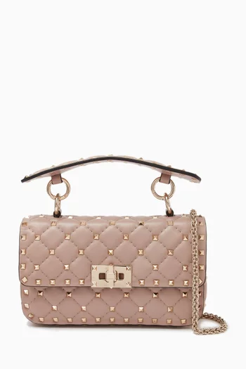 Valentino Garavani Small Rockstud Spike Bag in Nappa