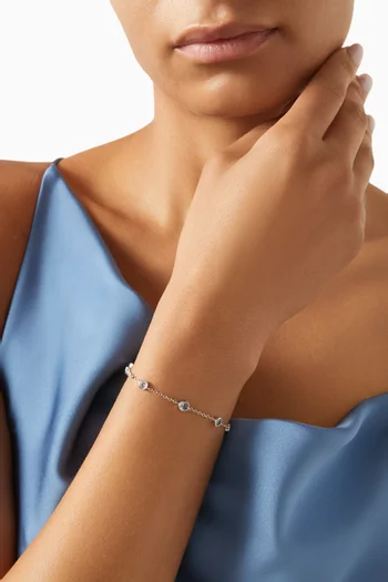 By The Yard Dainty Bracelet in Rhodium-plated Brass